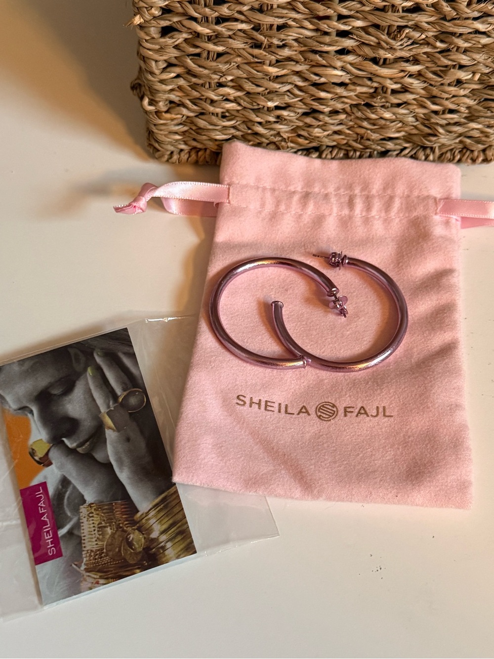 Sheila Fajl Burnished Lavender Everybody’s Favorite 2” Hoop Earrings Summer Vaca - Picture 2 of 4